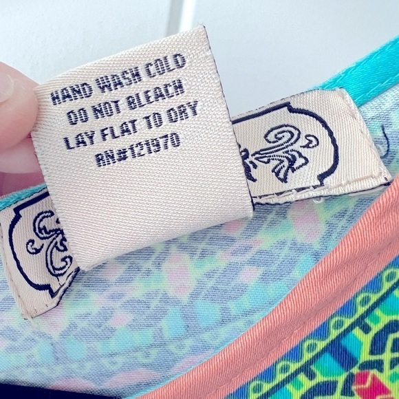 FLYING TOMATO ANTHROPOLOGIE Geometric Fit & Flare Mini Dress Cotton Size Large - Picture 6 of 8